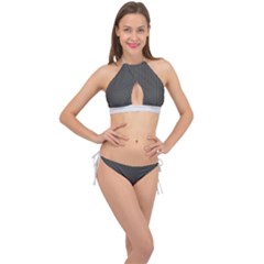 Beluga Grey & White - Cross Front Halter Bikini Set by FashionLane