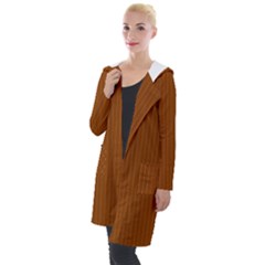 Rusty Orange & White - Hooded Pocket Cardigan by FashionLane