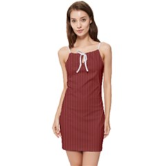 Berry Red & White - Summer Tie Front Dress by FashionLane