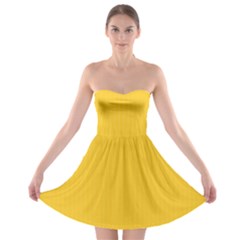 Dandelion Yellow & White - Strapless Bra Top Dress by FashionLane