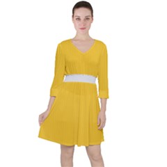 Dandelion Yellow & White - Ruffle Dress by FashionLane