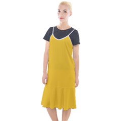 Dandelion Yellow & White - Camis Fishtail Dress by FashionLane