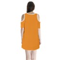 Apricot Orange & White - Shoulder Cutout Velvet One Piece View2