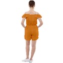 Apricot Orange & White - Ruffle Cut Out Chiffon Playsuit View2