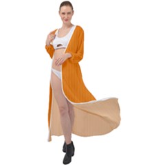 Apricot Orange & White - Maxi Chiffon Beach Wrap by FashionLane