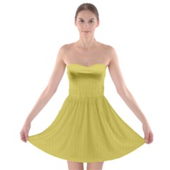 Ceylon Yellow & White - Strapless Bra Top Dress by FashionLane