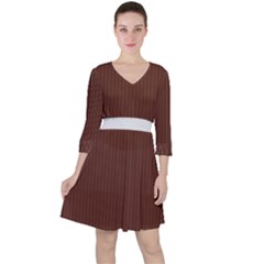 Emperador Brown & White - Ruffle Dress by FashionLane