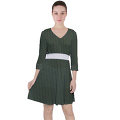 Kombu Green & White - Ruffle Dress by FashionLane