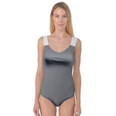 Steel Grey & White - Princess Tank Leotard  by FashionLane