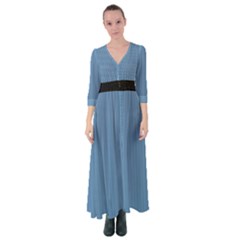 Air Force Blue & Black - Button Up Maxi Dress by FashionLane