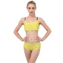 Maize Yellow & Black - Layered Top Bikini Set View1