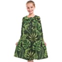 Green leaves Kids  Midi Sailor Dress View1