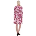 Sakura Long Sleeve Velvet Front Wrap Dress View2