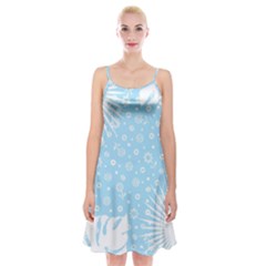 Flower Illustrations Spaghetti Strap Velvet Dress by HermanTelo