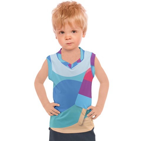 Ice Summer Beach Sea Dessert Kids  Sport Tank Top by HermanTelo