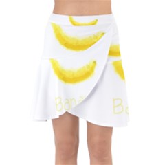 Banana Fruit Watercolor Painted Wrap Front Skirt by Mariart