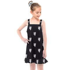 Man Head Caricature Drawing Pattern Kids  Overall Dress by dflcprintsclothing