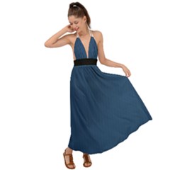 Aegean Blue - Backless Maxi Beach Dress by FashionLane