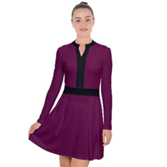 Boysenberry Purple - Long Sleeve Panel Dress by FashionLane