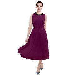 Boysenberry Purple - Round Neck Boho Dress by FashionLane