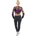 Fractal Flower Long Sleeve Cropped Velvet Jacket View2