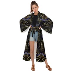 Fractal Mandale Maxi Kimono by Sparkle