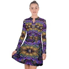 Fractal Illusion Long Sleeve Panel Dress by Sparkle