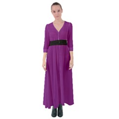 Dark Orchid - Button Up Maxi Dress by FashionLane