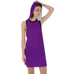 Dark Orchid - Racer Back Hoodie Dress by FashionLane