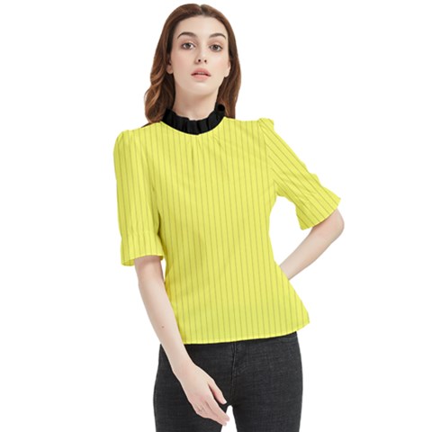 Laser Lemon - Frill Neck Blouse by FashionLane