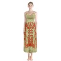 Roses Decorative In The Golden Environment Button Up Chiffon Maxi Dress View1