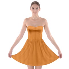 Cadmium Orange - Strapless Bra Top Dress by FashionLane