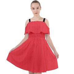 Red Salsa - Cut Out Shoulders Chiffon Dress by FashionLane