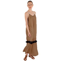 Bone Brown - Cami Maxi Ruffle Chiffon Dress by FashionLane