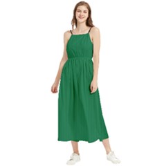 Cadmium Green - Boho Sleeveless Summer Dress by FashionLane