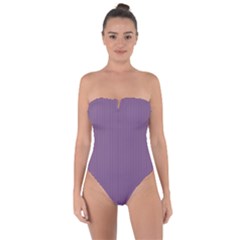 Chinese Violet - Tie Back One Piece Swimsuit by FashionLane