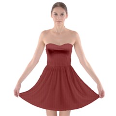 Chili Oil Red - Strapless Bra Top Dress by FashionLane