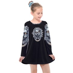 Knock Knock - Black - By Larenard Kids  Long Sleeve Dress by LaRenard