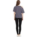 Dark Smoke Grey - One Shoulder Cut Out Tee View2