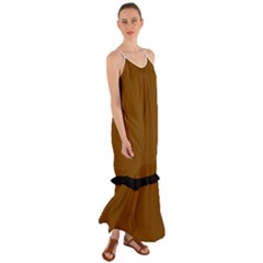 Just Brown - Cami Maxi Ruffle Chiffon Dress by FashionLane