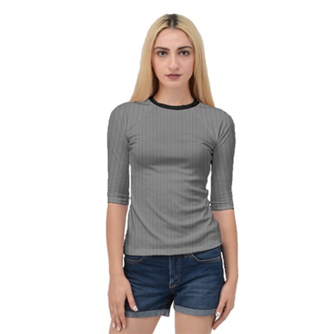 Just Grey - Quarter Sleeve Raglan Tee by FashionLane