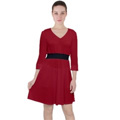 Just Red - Ruffle Dress by FashionLane