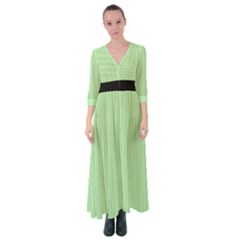 Pale Green - Button Up Maxi Dress by FashionLane