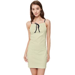 Pale Yellow - Summer Tie Front Dress by FashionLane