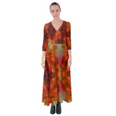 Landscape In A Colorful Structural Habitat Ornate Button Up Maxi Dress by pepitasart