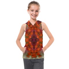 Landscape In A Colorful Structural Habitat Ornate Kids  Sleeveless Hoodie by pepitasart