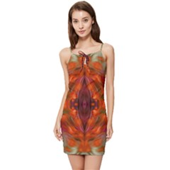 Landscape In A Colorful Structural Habitat Ornate Summer Tie Front Dress by pepitasart