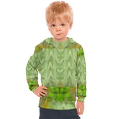 Landscape In A Green Structural Habitat Ornate Kids  Hooded Pullover by pepitasart