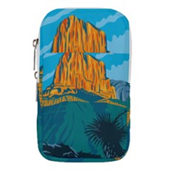 Guadalupe Mountains National Park With El Capitan Peak Texas United States Wpa Poster Art Color Waist Pouch (large) by retrovectors