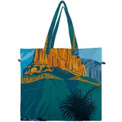 Guadalupe Mountains National Park With El Capitan Peak Texas United States Wpa Poster Art Color Canvas Travel Bag by retrovectors